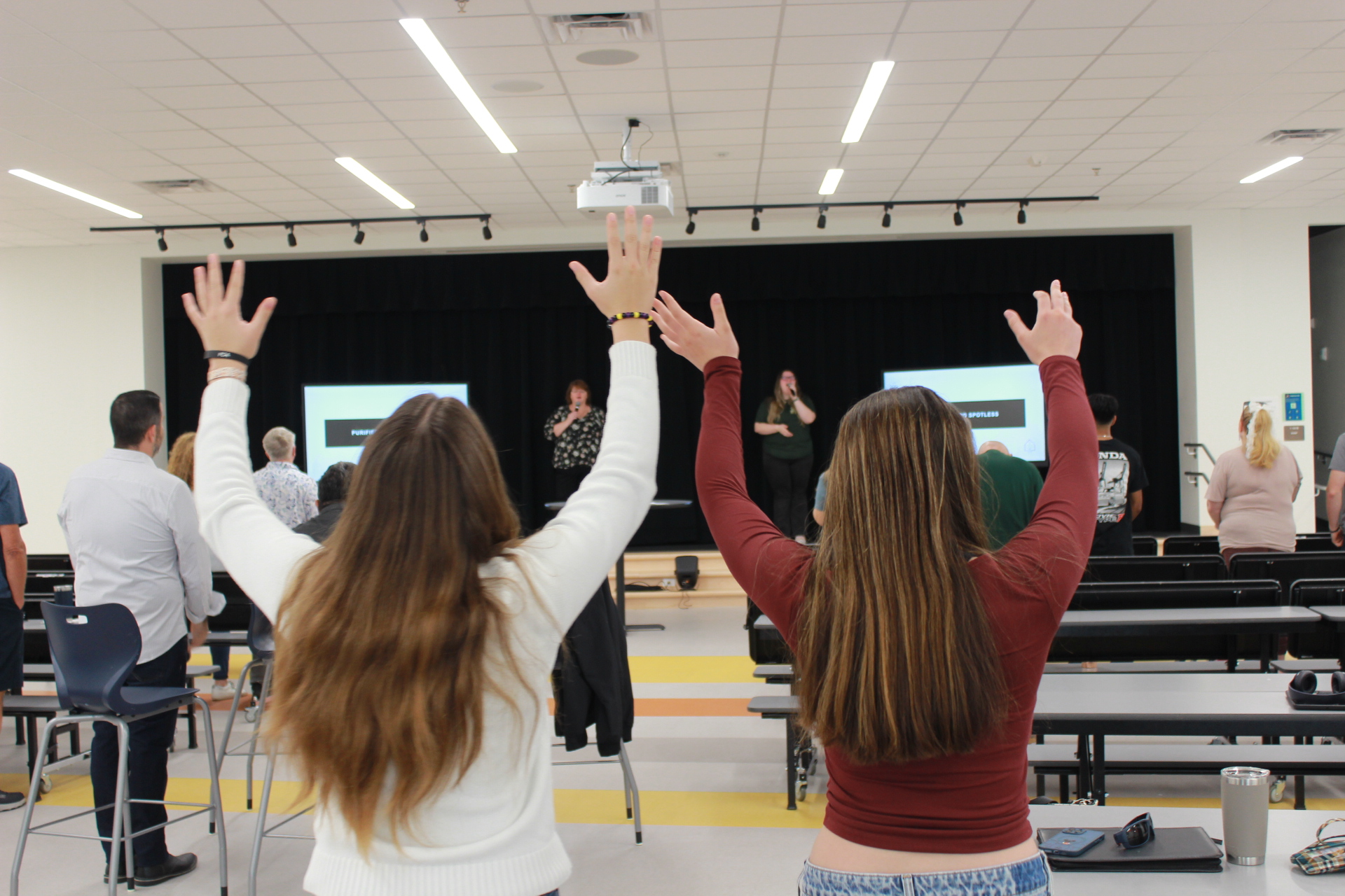 Congregation worshipping at Arise Church South Lake