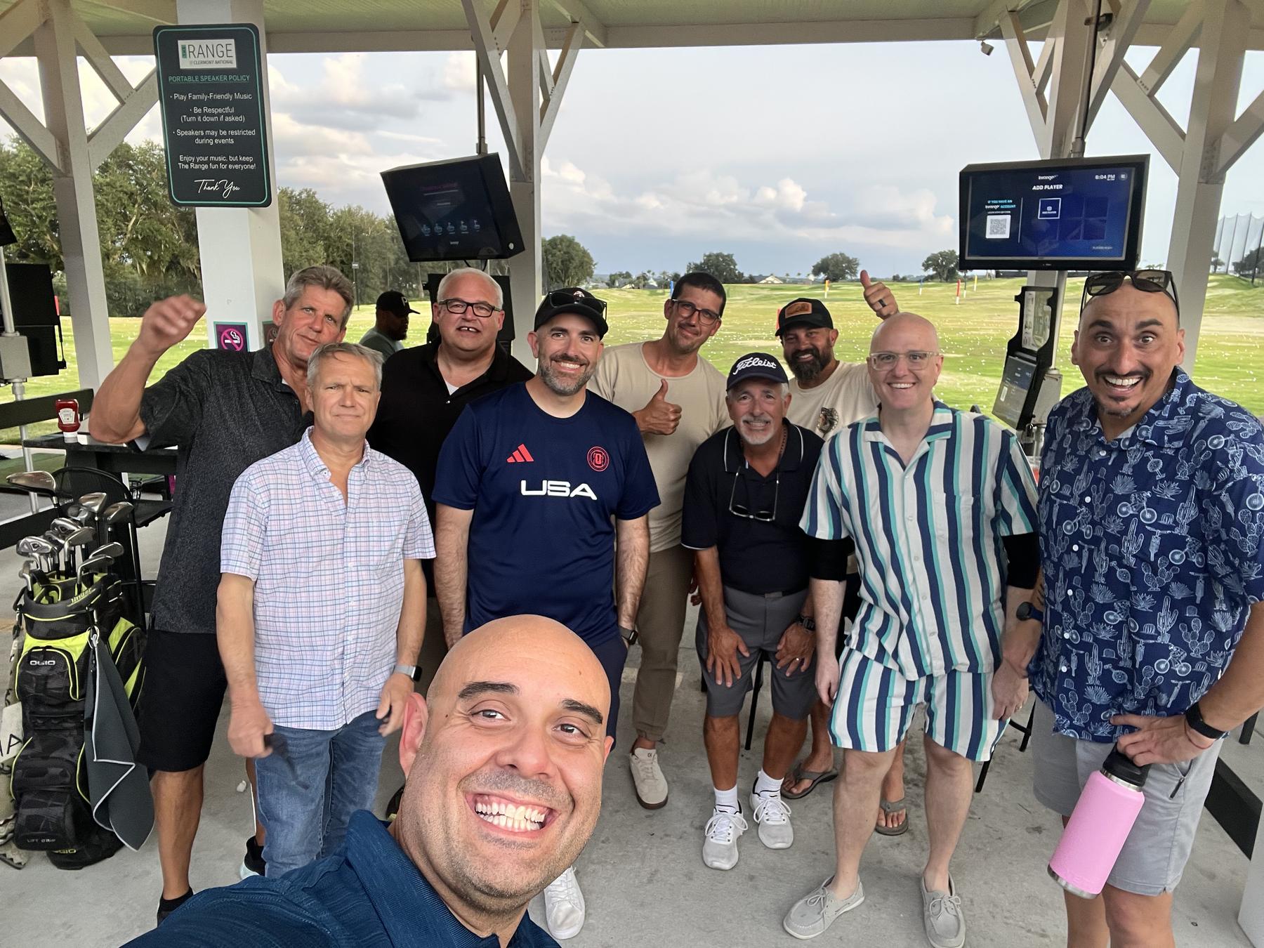 The men of Arise Church South Lake together at Guy&rsquo;s Night Out